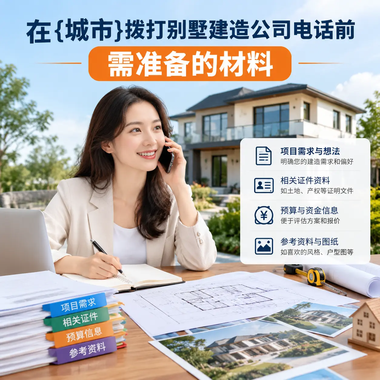在兴仁拨打别墅建造公司电话前需准备的材料