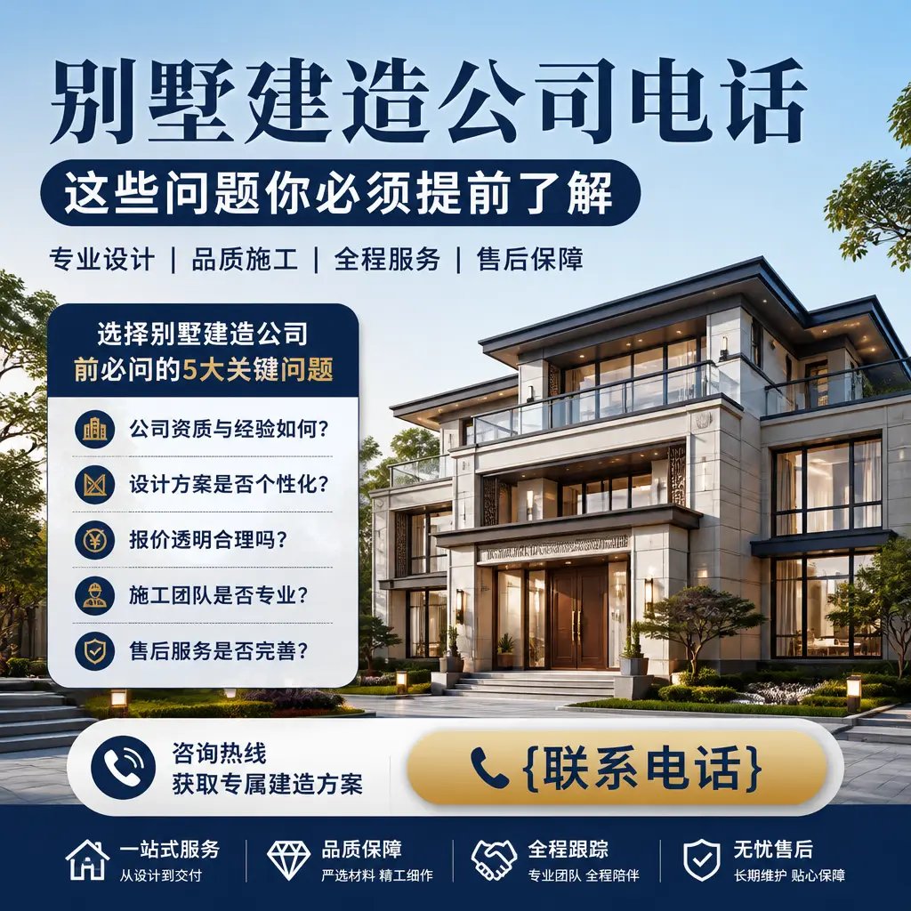 兴仁别墅建造公司电话,这些问题你必须提前了解